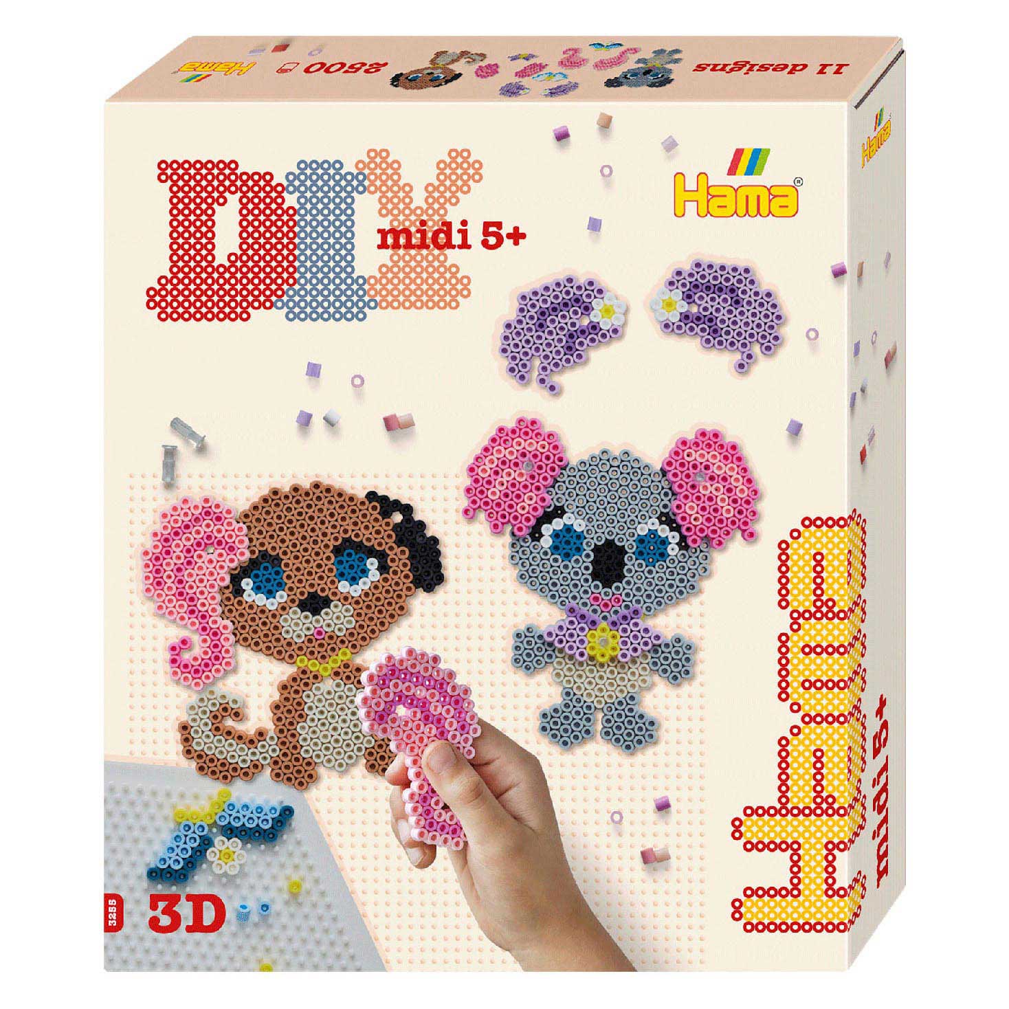 Hama strijkkralen 2500 stuks 3d dieren salon | 2 stuks