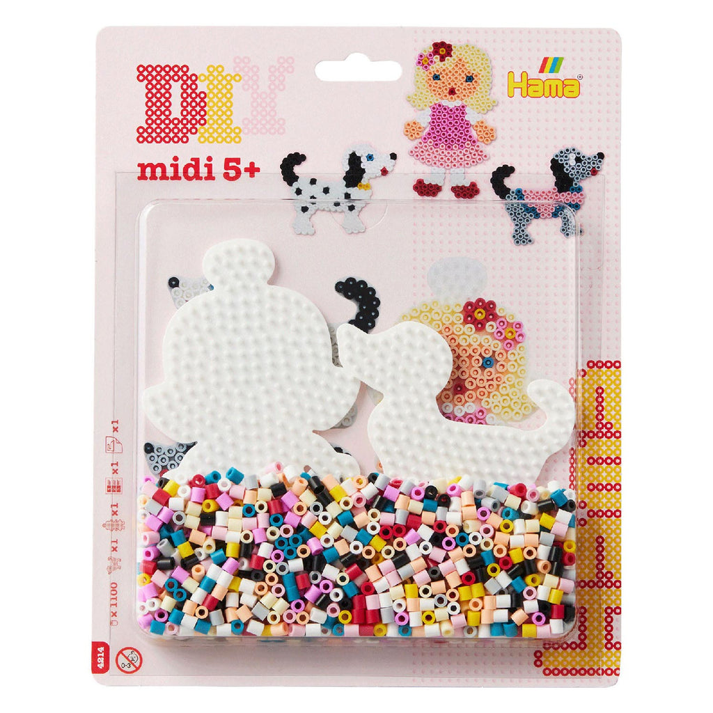 Hama midi strijkkralenset honden, 1100st.