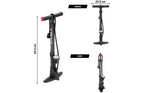 Trivio - Trivio - breeze fietspomp met drukmeter - dubbel ventiel zowel presta als schrader. type storm