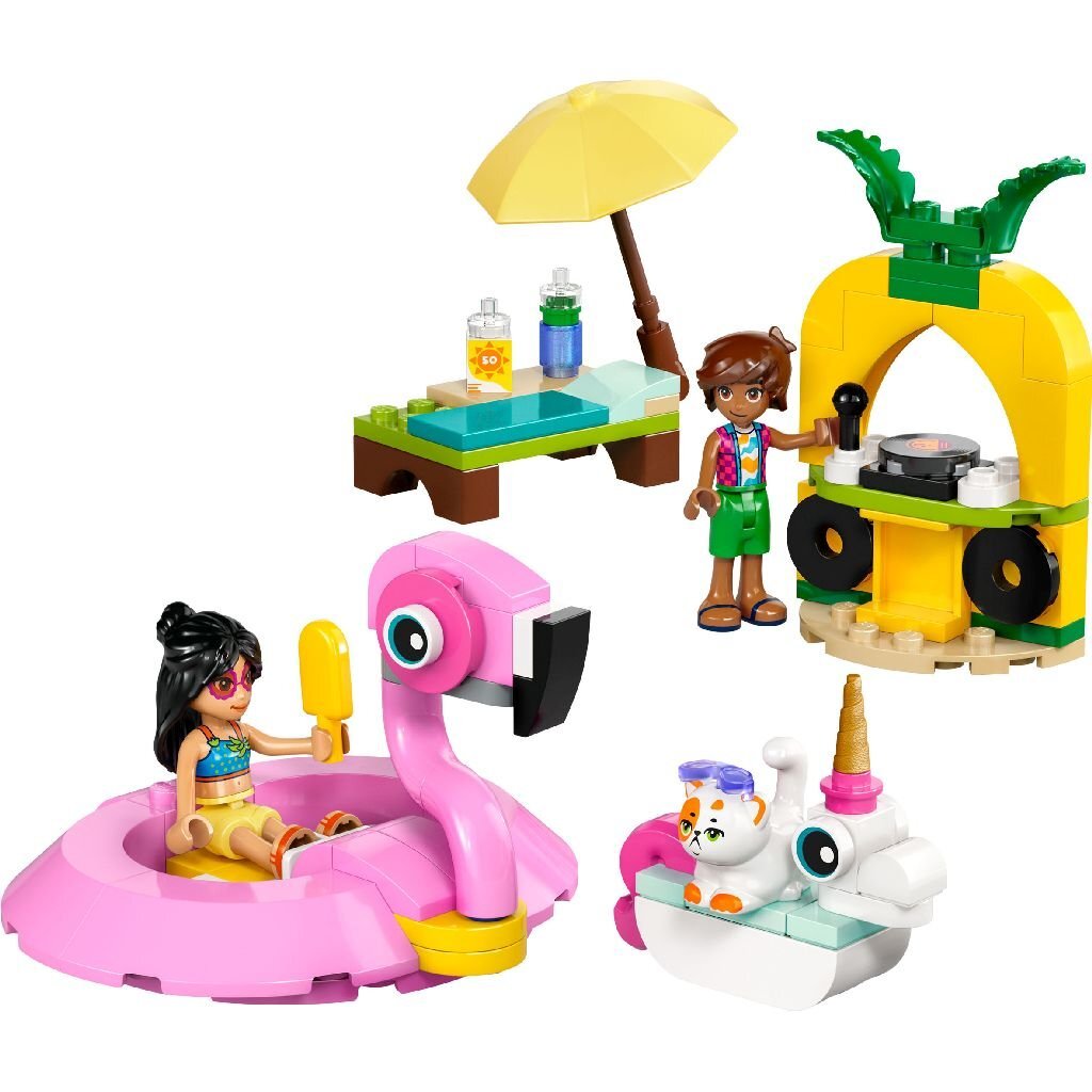 LEGO - friends 42658 zwembadfeestje met flamingo en eenhoorn