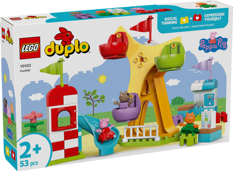 Lego duplo peppa big kermis montessori speelgoed voor peuters van 2 jaar en ouder 10453