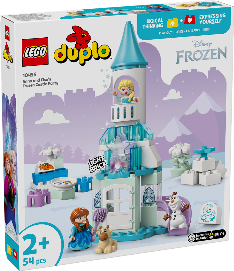 Lego duplo ǀ disney anna en elsa's frozen kasteelfeest, bouwbaar speelgoed voor peuters 10455