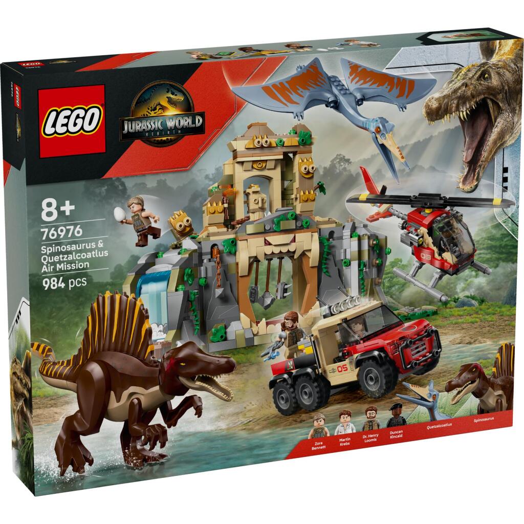 LEGO - jurassic world 76976 spinosaurus en quetzalcoatlus luchtmissie