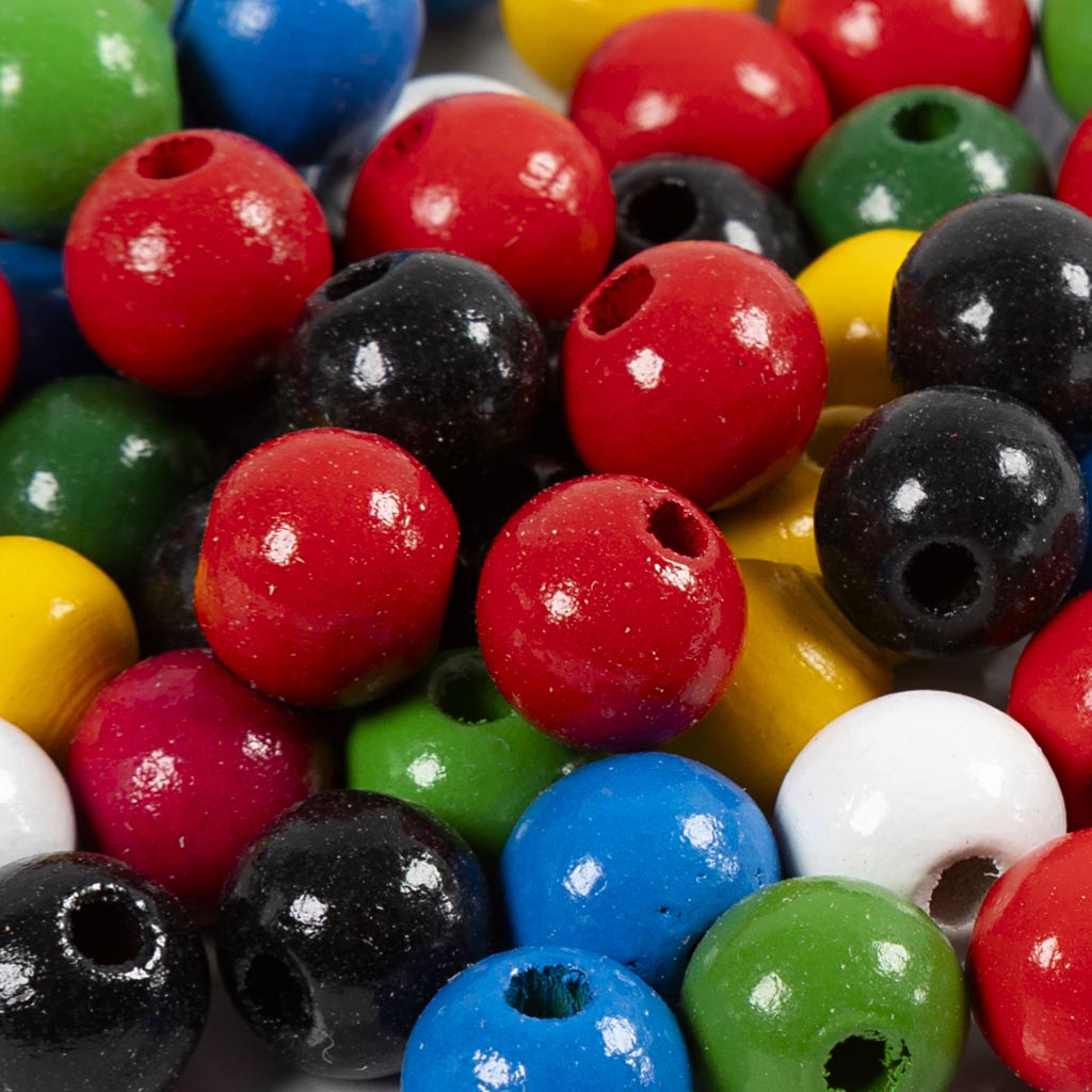 Creativ Company - Creativ Company Https://www.cchobby.nl/houten-kralen-d-10-mm-gatgrootte-3-mm-ca-70-div-diverse-kleuren-20-gr-1-doos