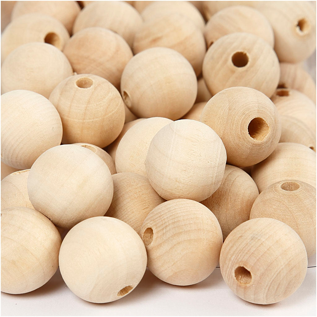 Creativ Company - Creativ Company Https://www.cchobby.nl/houten-kraal-d-20-mm-gatgrootte-4-mm-200-stuk-1-doos