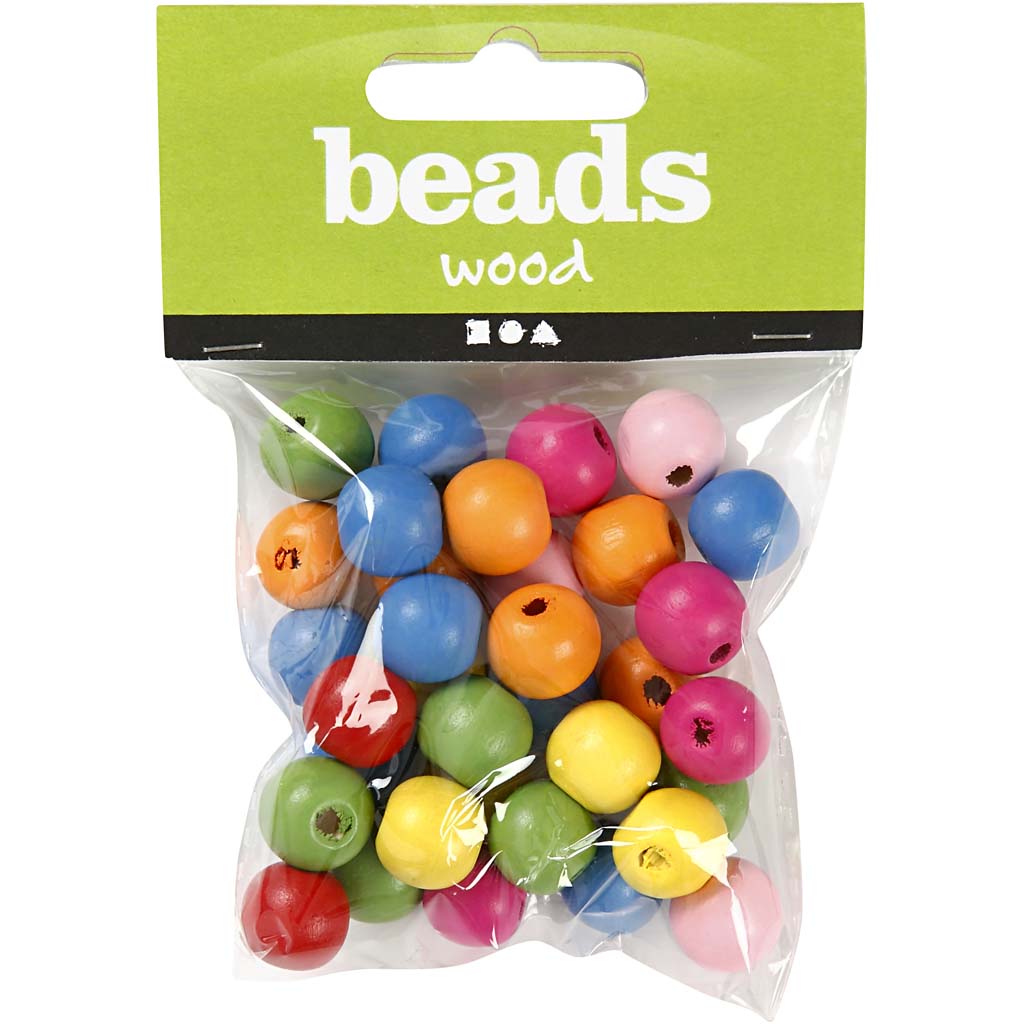 Creativ Company - Creativ Company Https://www.cchobby.nl/houten-kralen-d-12-mm-gatgrootte-2-5-3-mm-ca-40-div-diverse-kleuren-22-gr-1-doos