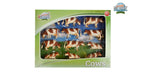 Kids globe koeien rood bont liggend en staand 12stuks 1:32