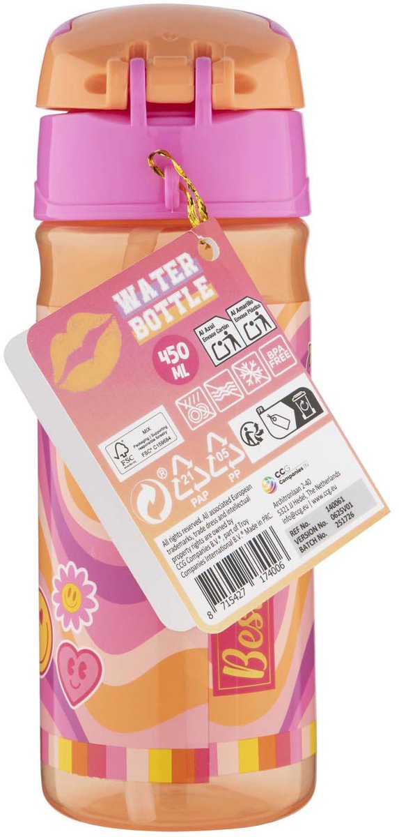 Creative Craft Group - Creative Craft Group drinkfles - 450 ml - vrolijke kinderfles.