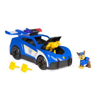 Paw patrol - search rescue - chase politieauto - met figuur, licht, geluid 2 projectielen - speelgoedvoertuigen