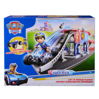 Paw patrol - search rescue - lift 'n' repair speelset van 76 cm met ryder-figuur en voertuig - speelsets