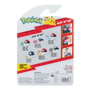 Jazwares pokémon clip 'n' go poké balls squirtle #3 poké ball mini-figuur