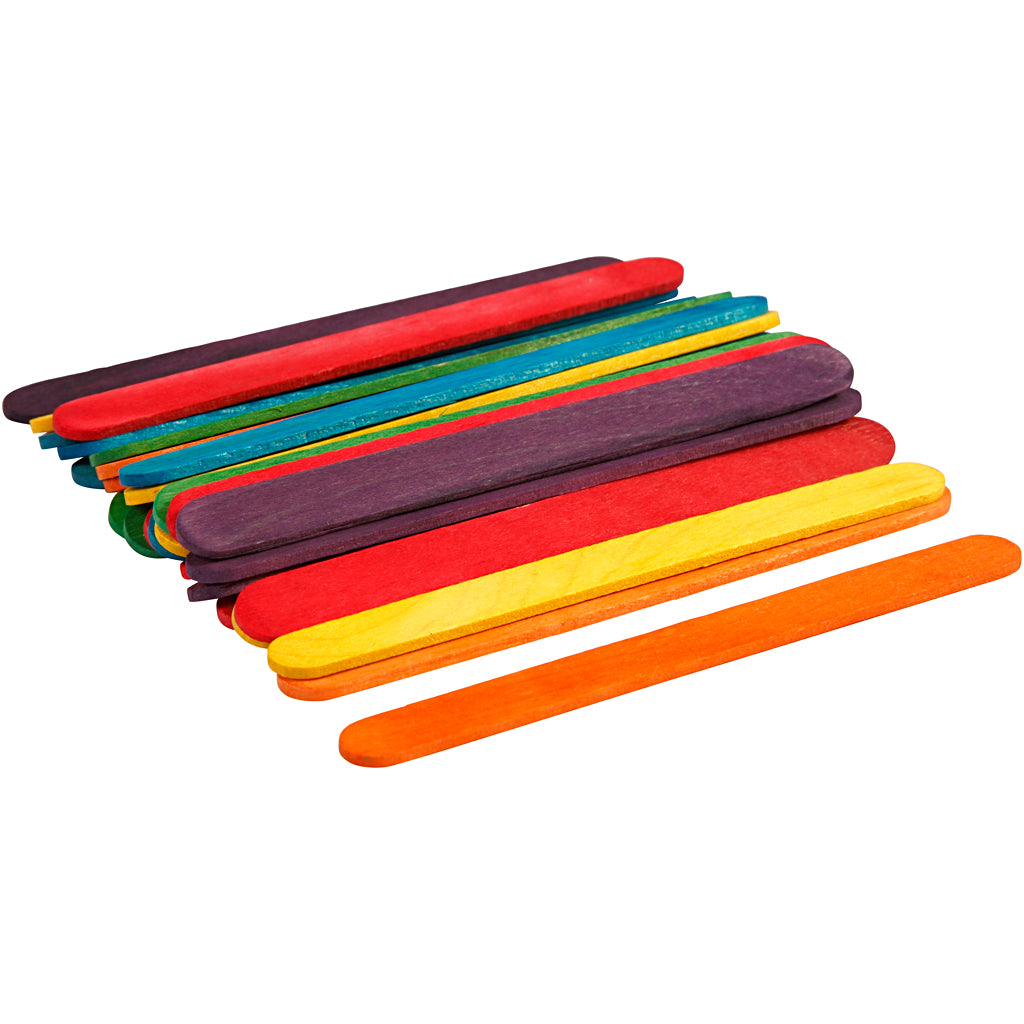 Creativ Company - Creativ Company Https://www.cchobby.nl/houten-stokjes-l-11-4-cm-b-10-mm-diverse-kleuren-30-stuk-1-doos