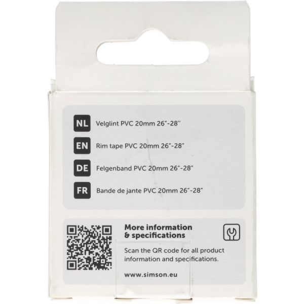 Simson - Velglint 24i -28i 20mm breed pvc