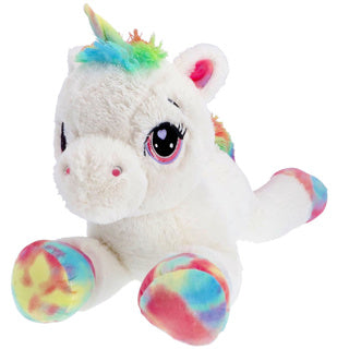 Pluchiez - Pluchiez knuffel eenhoorn liggend 80 cm wit
