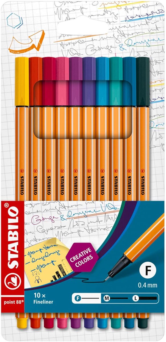 Stabilo point 88 fashion colors fineliners - 10dlg.