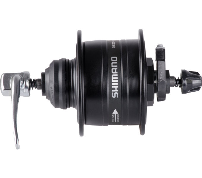 Shimano dynamonaaf hd-3d37 3 watt - 32 gaats - center lock - snelspanner - zwart