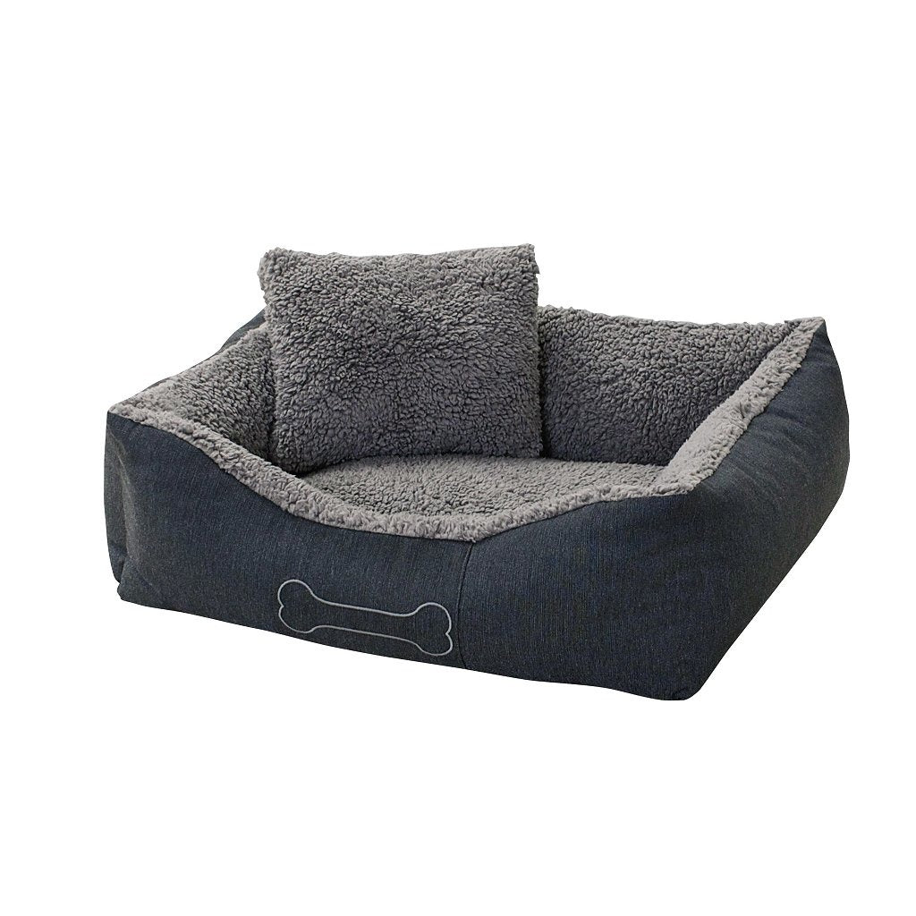 Sun garden luxe hondenmand lucky + kussen 80x70x20cm grijs