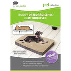 Sun garden buddy orthopedisch hondenkussen 72x50x8cm lichtgrijs gemeleerd