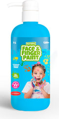 Natural Face & Fingerpaint - Natural Face & Fingerpaint fles met pompje - blauw 1l - schmink