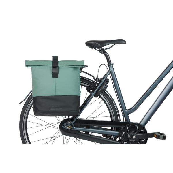Basil tas cove shopper groen zwart | mik hooks | 16l