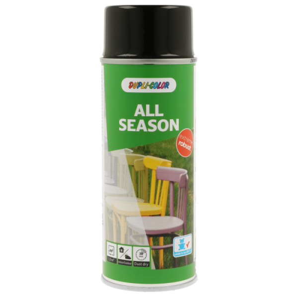 Dupli-color - Dupli-color Spuitlak ral-9005 - 400 ml / all season / gitzwart glans