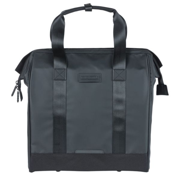 BASIL - BASIL Tas grand tarpaulin shopper zwart mik hooks | 23l
