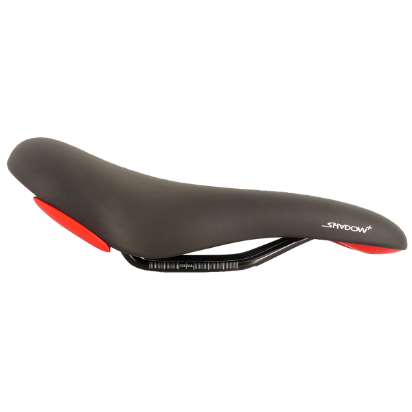SelleRoyal - Royal Fietszadel selle royal shadow+ - athletic men - zwart (met rode details) - werkplaatsverpakking