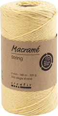 Creativ Company - Creativ Company Macrame koord lichtgeel 198m