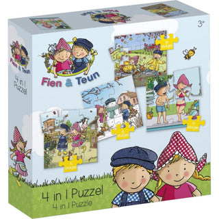Bambolino - Bambolino Fien en teun 4in1 puzzel 4-16 stukjes