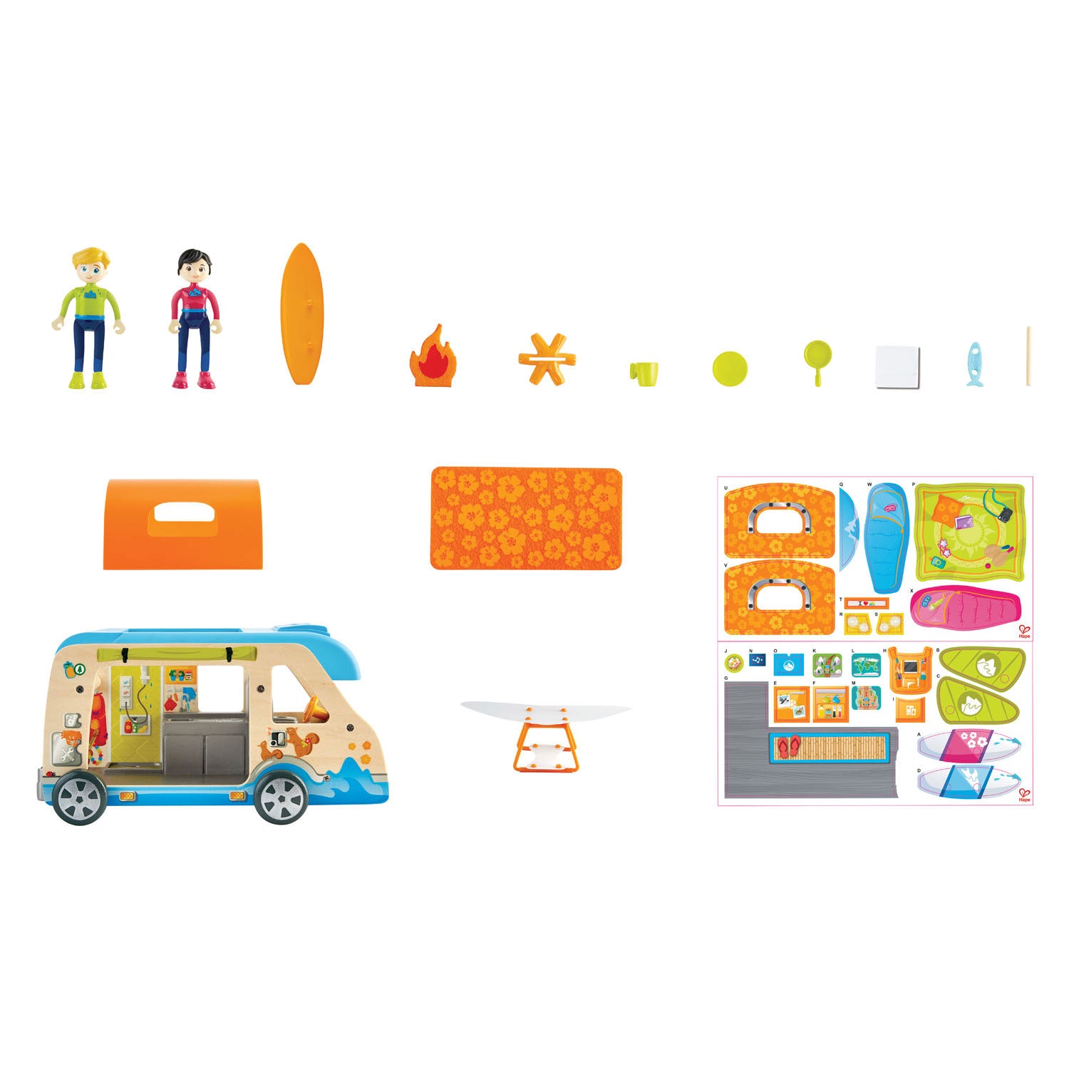 Hape - Hape houten avonturenbus poppenhuis