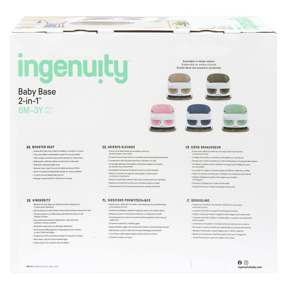 Ingenuity baby base 2-in-1 zitje nevel - - vanaf 6 maanden