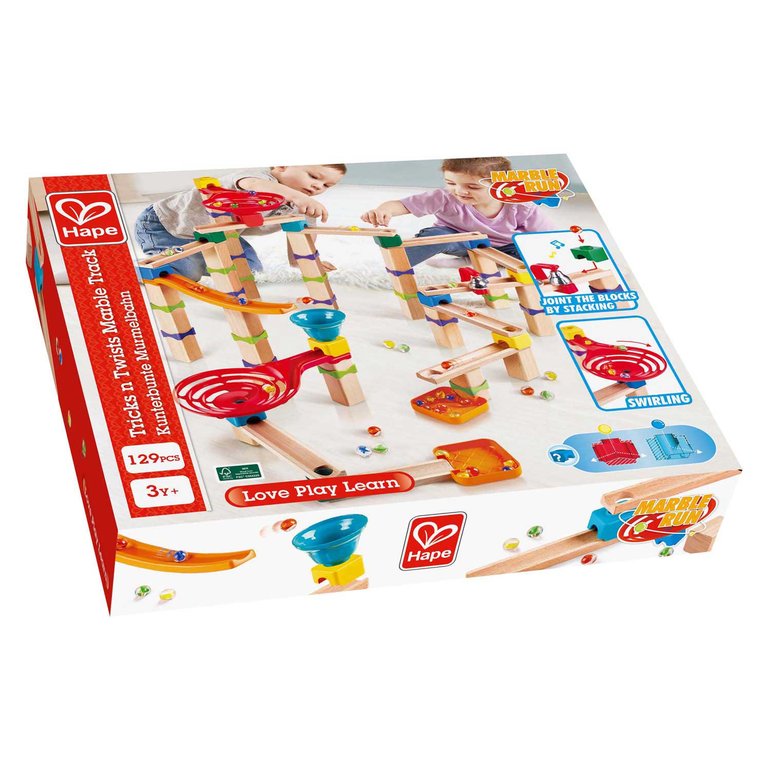 Hape - Hape houten knikkerbaanset - 129 delig