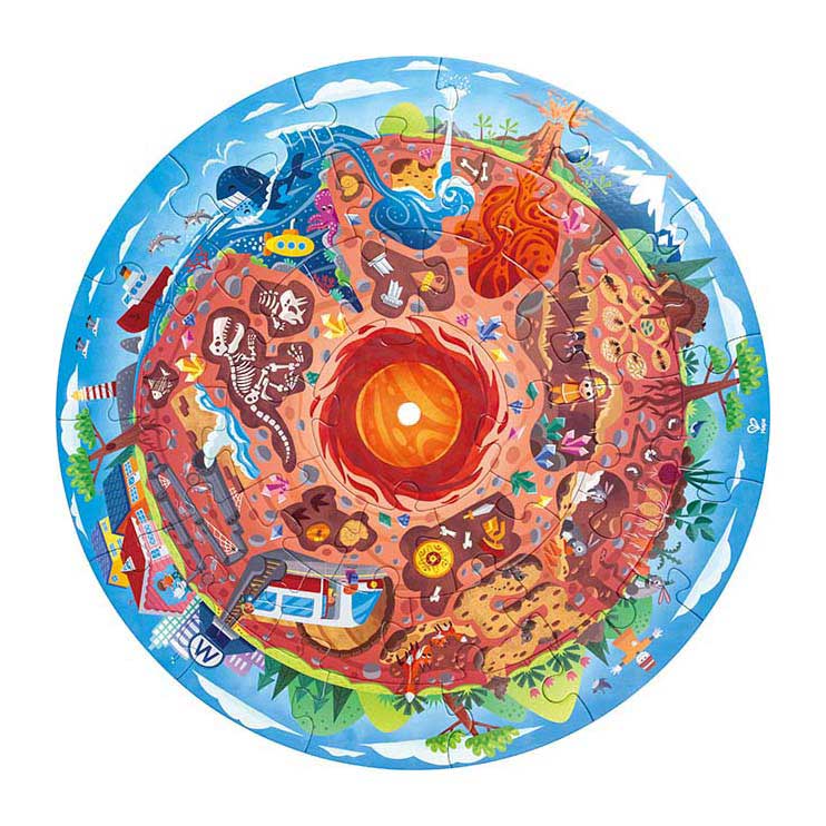 Hape ondergrondse wereld puzzel met licht - 36st.