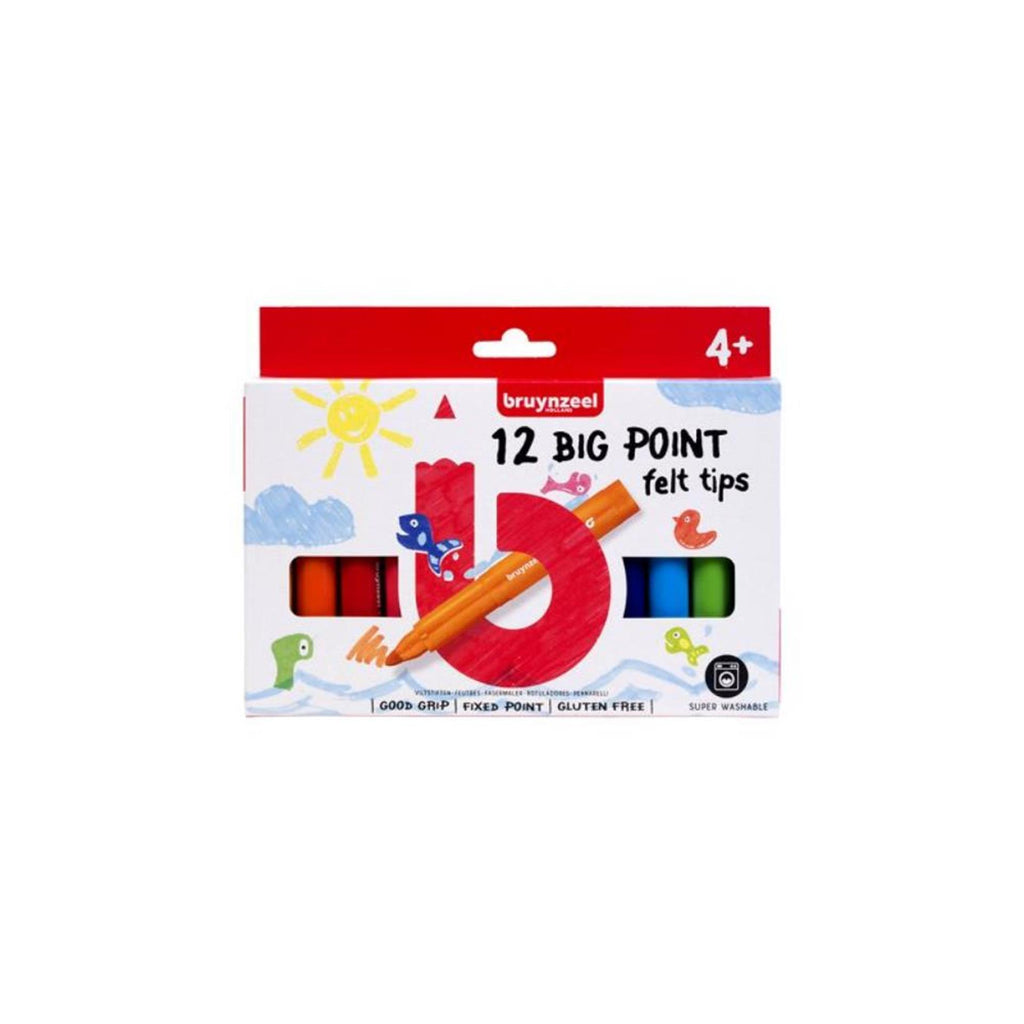 Bruynzeel - kids big point viltstiften set 12