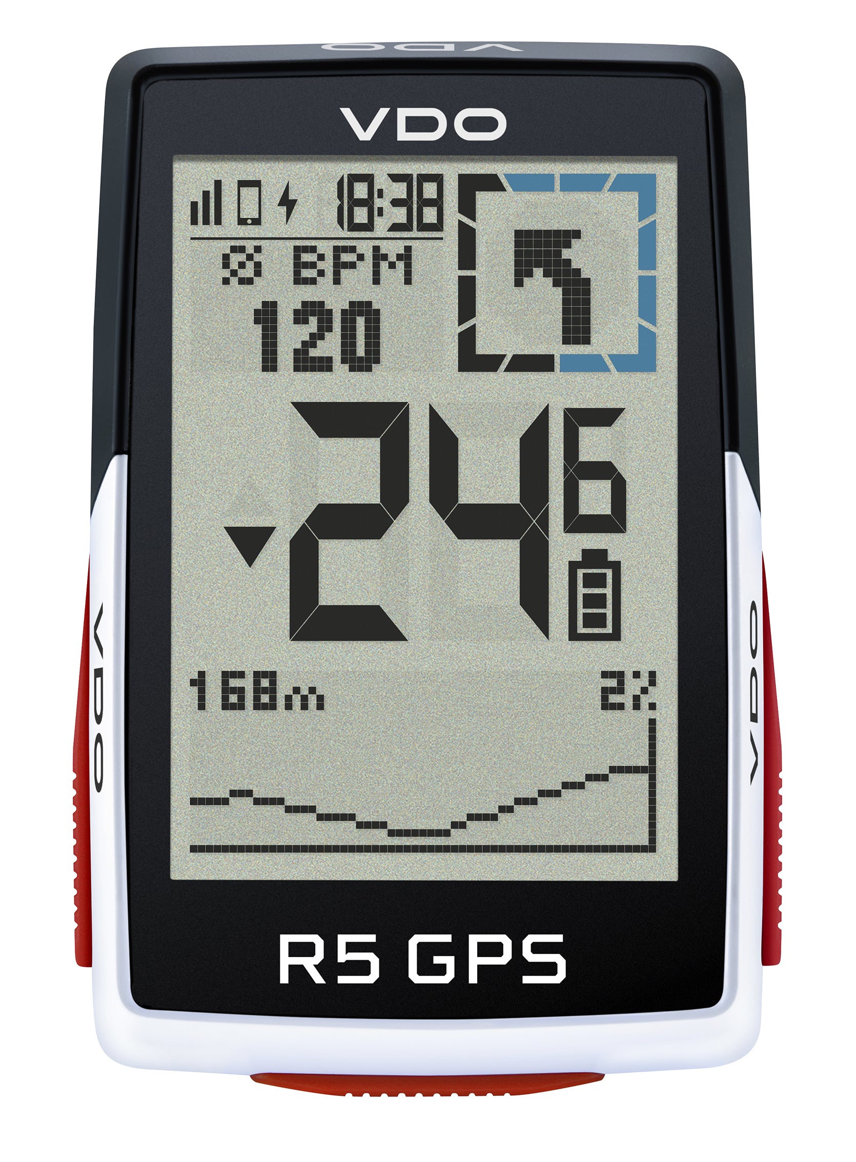 VDO fietscomputer R5 GPS Set Cad Snelheid