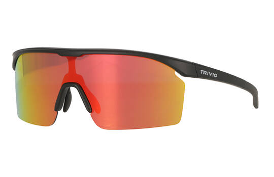 Trivio - Trivio - fietsbril noa zwart revo rood met extra transparante lens