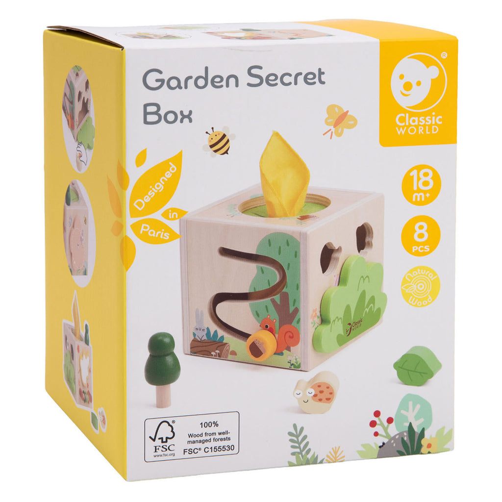 Classic World - houten speelgoedkist garden secret