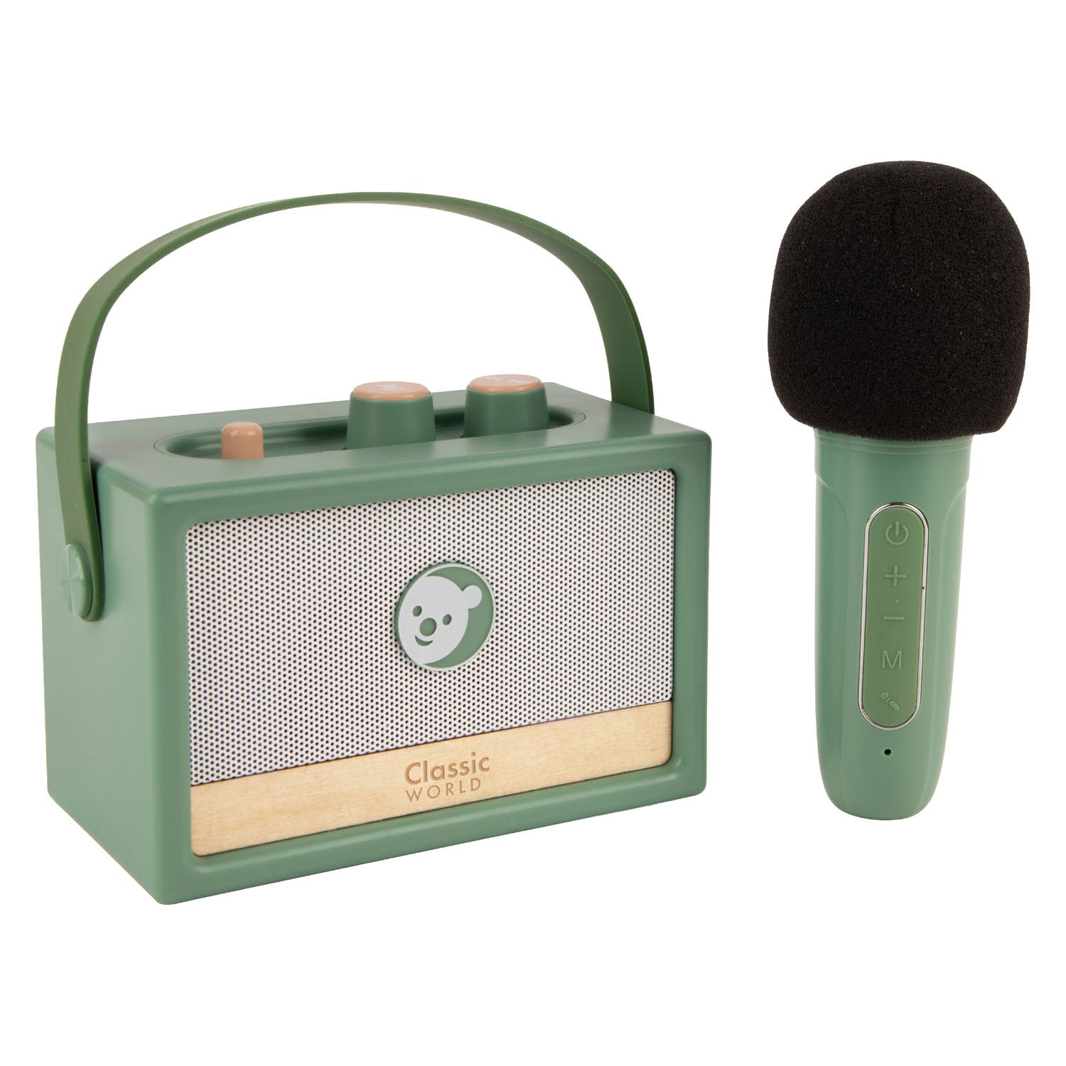 Classic World - houten mini retro tunes met microfoon