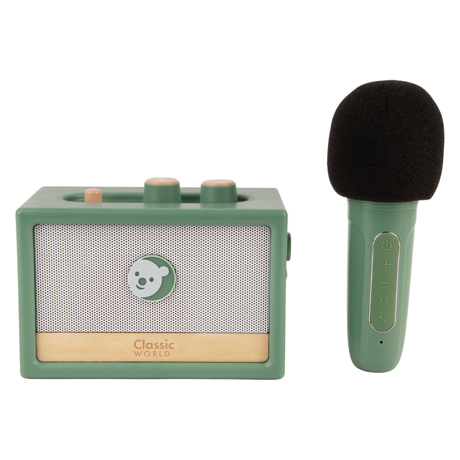 Classic World - houten mini retro tunes met microfoon