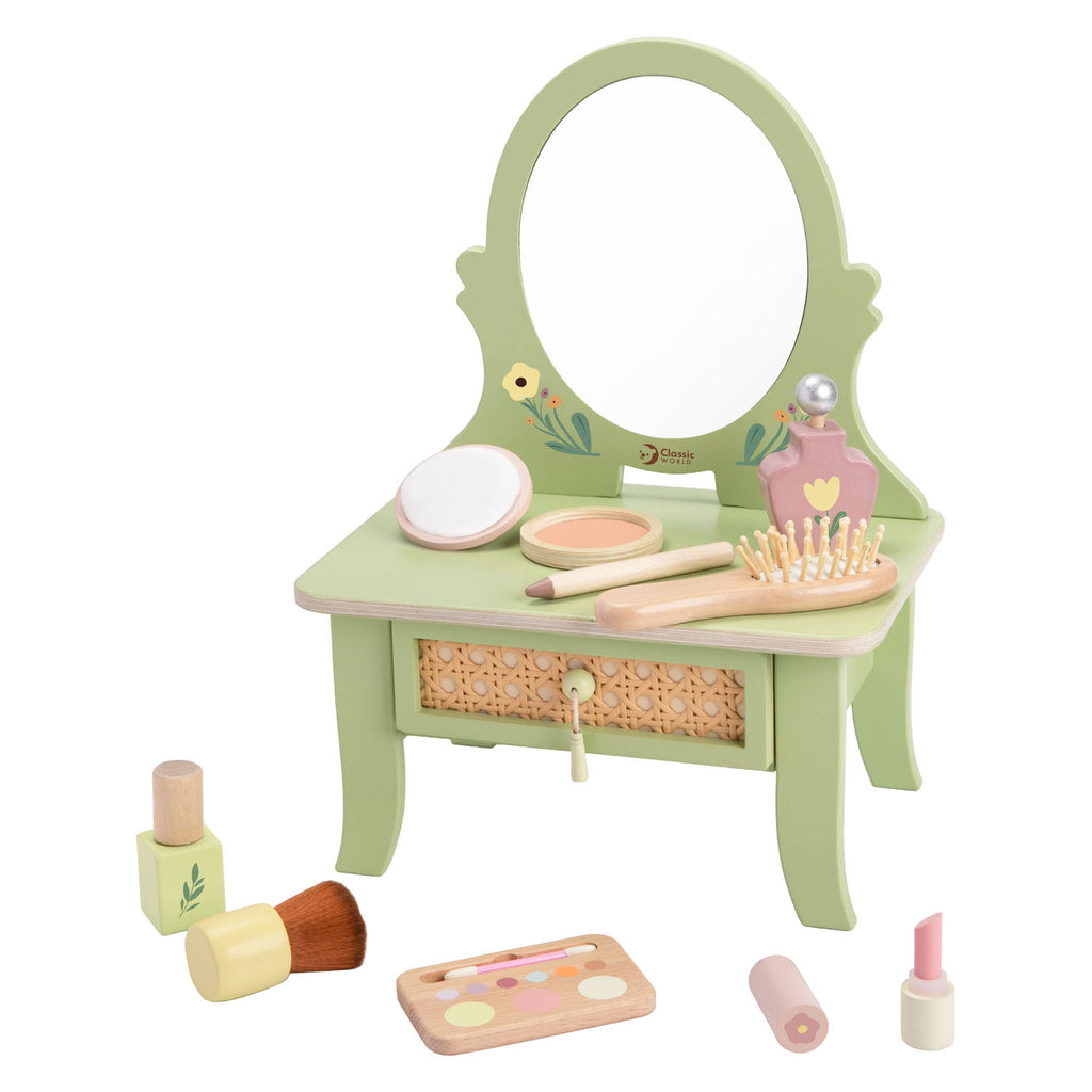 Classic World - houten vintage kaptafelset