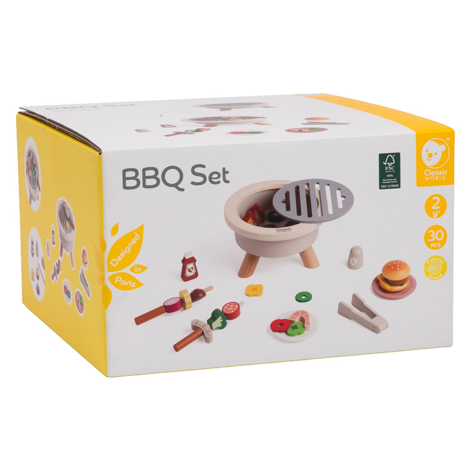 Classic World - houten barbecueset - 30dlg.