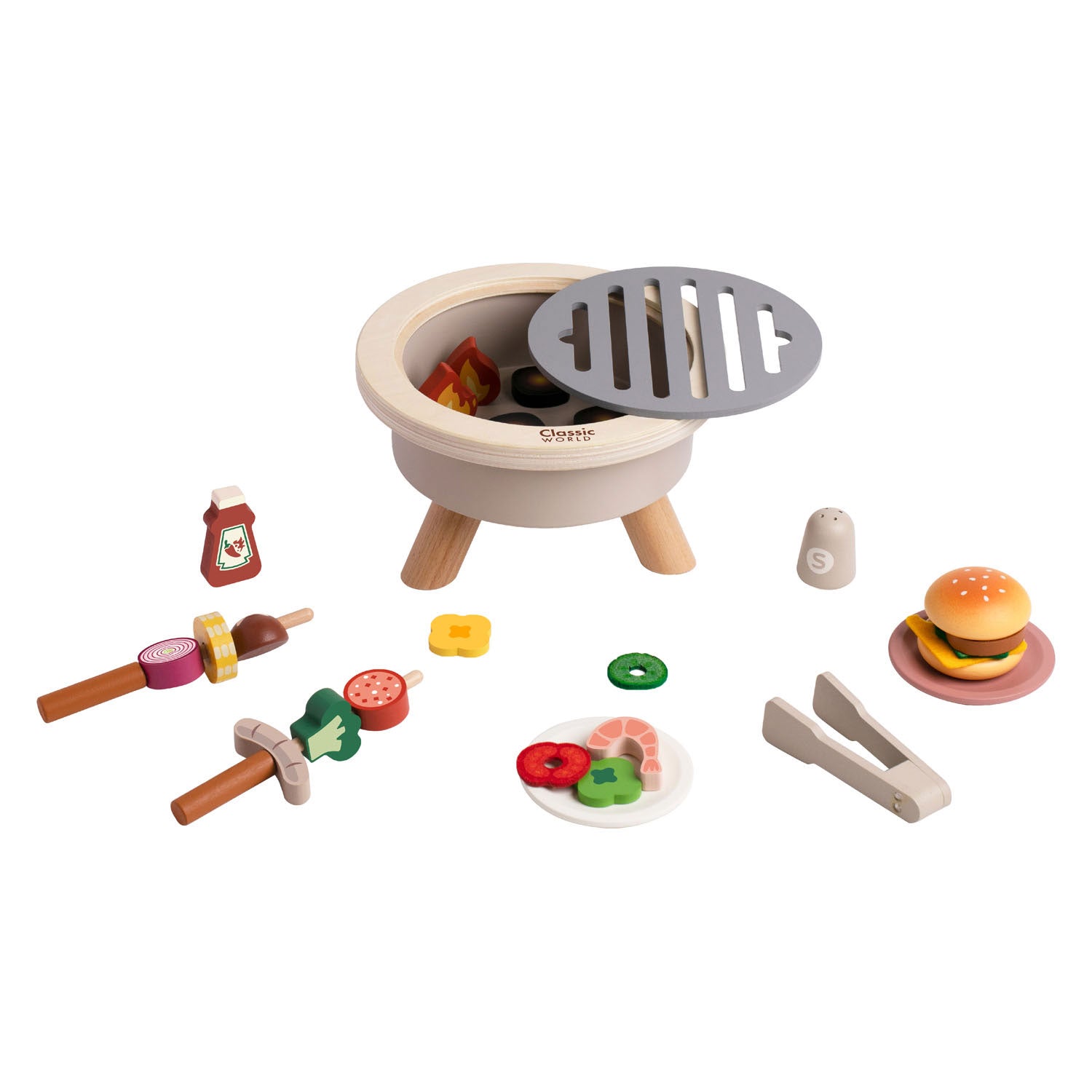 Classic World - houten barbecueset - 30dlg.