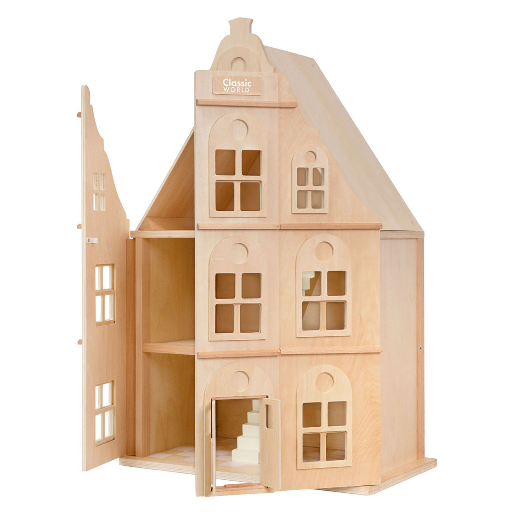 Classic World - houten poppenhuis - 3dlg.