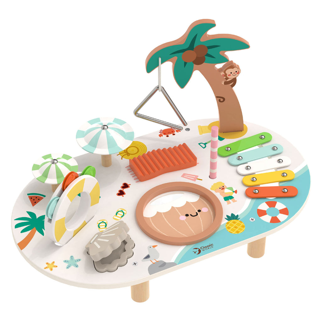 Classic World - houten muziek tafel - strand