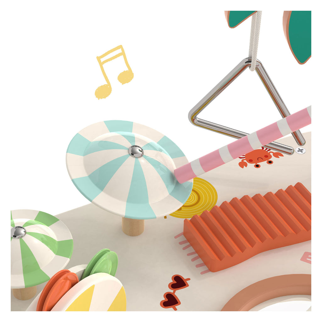 Classic World - houten muziek tafel - strand