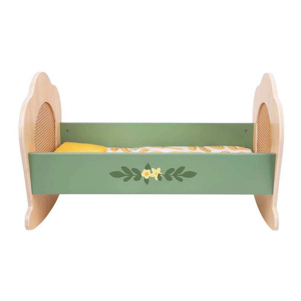 Classic world vintage houten poppenwieg