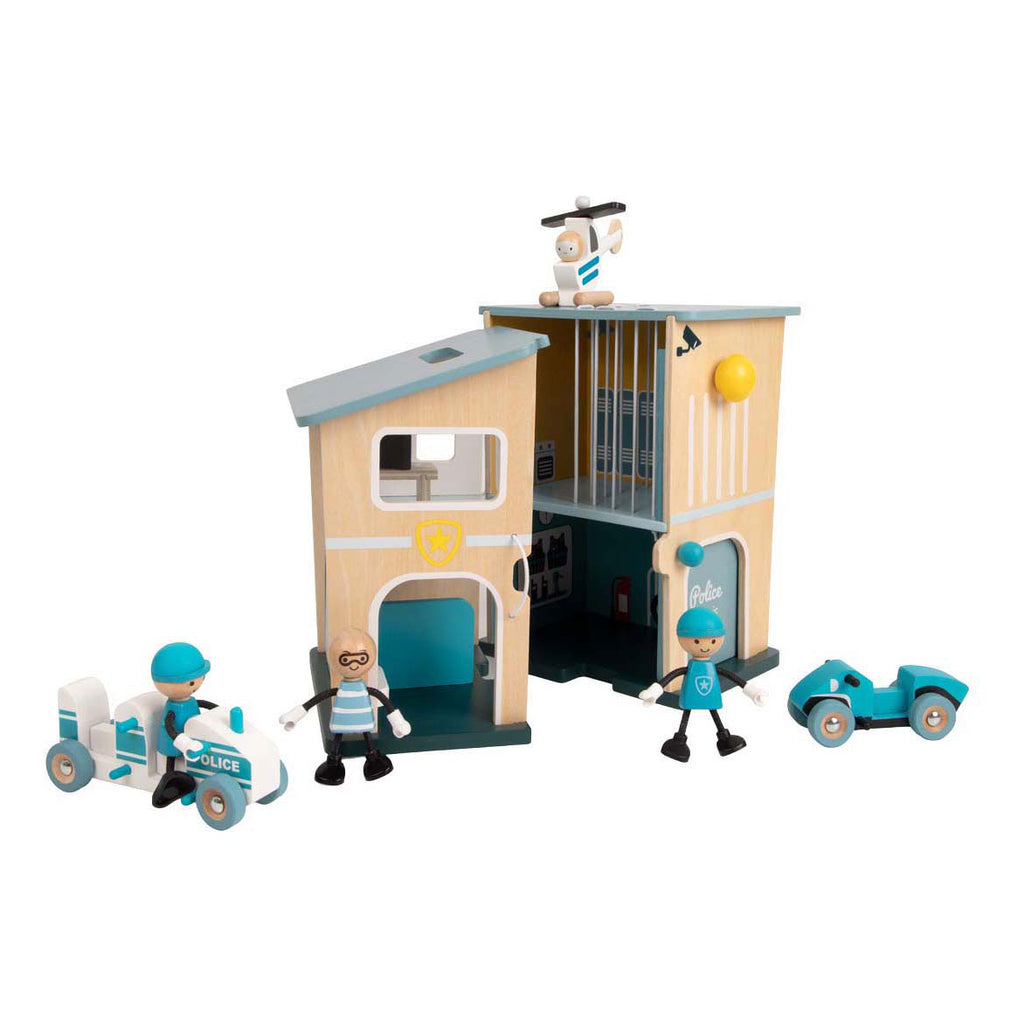 Classic World - houten politiebureau speelset voor kinderen.