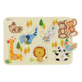Classic world houten noppenpuzzel wilde dieren, 7st.