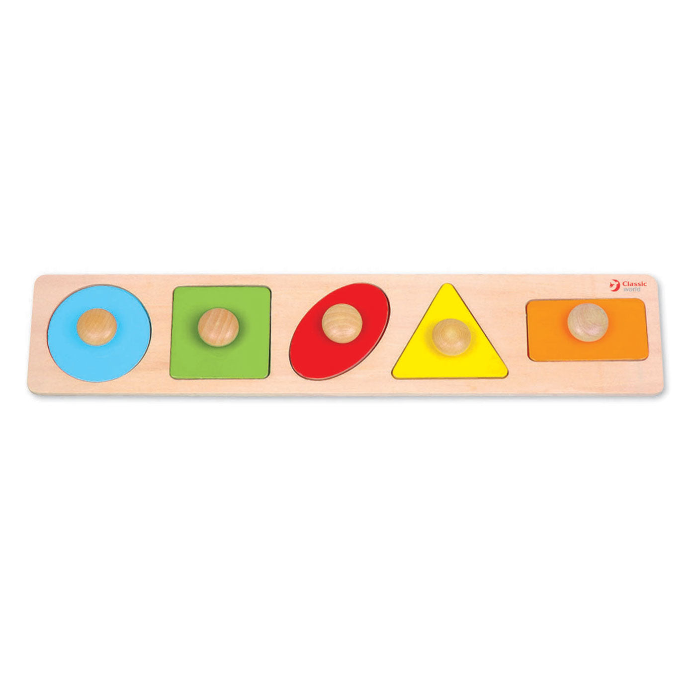 Classic world puzzel voor kinderen leren vormen, kleurenfiguren 7 st.
