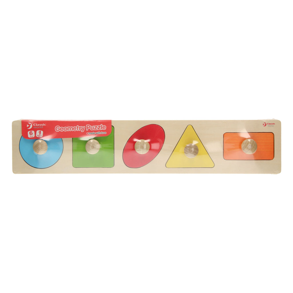 Classic world puzzel voor kinderen leren vormen, kleurenfiguren 7 st.